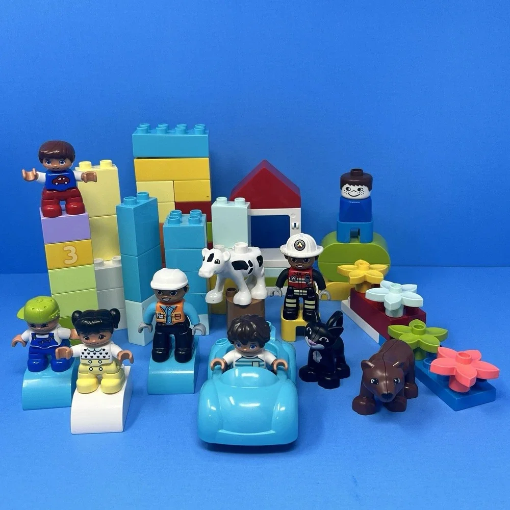 LEGO DUPLO Lot Building Blocks 10 Figures Kids Toddler Toy Set Mixed Bundle Play